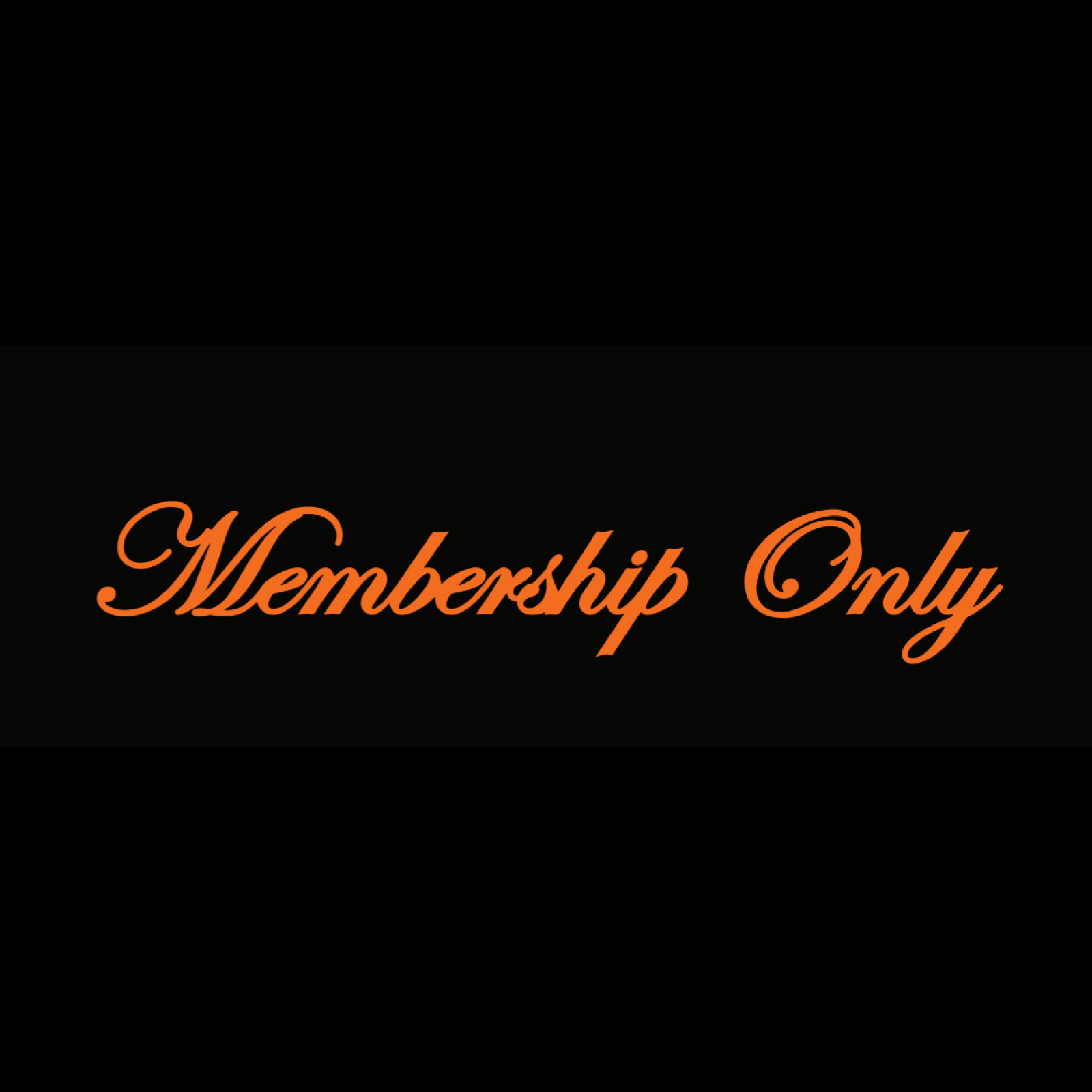 MEMBERSHIP ONLY TEE BLACK AND ORANGE