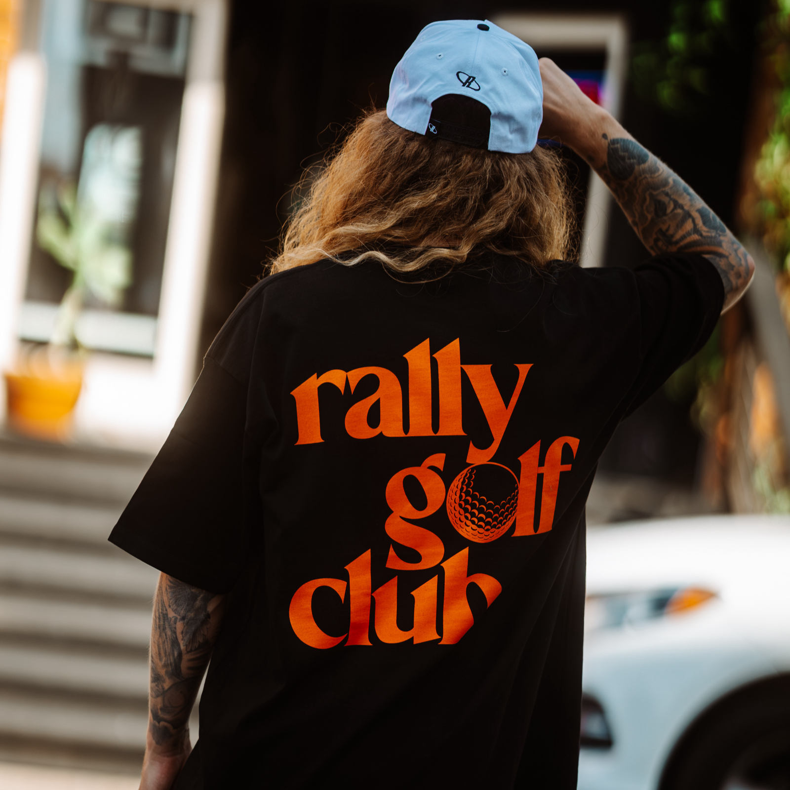 MEMBERSHIP ONLY TEE BLACK AND ORANGE