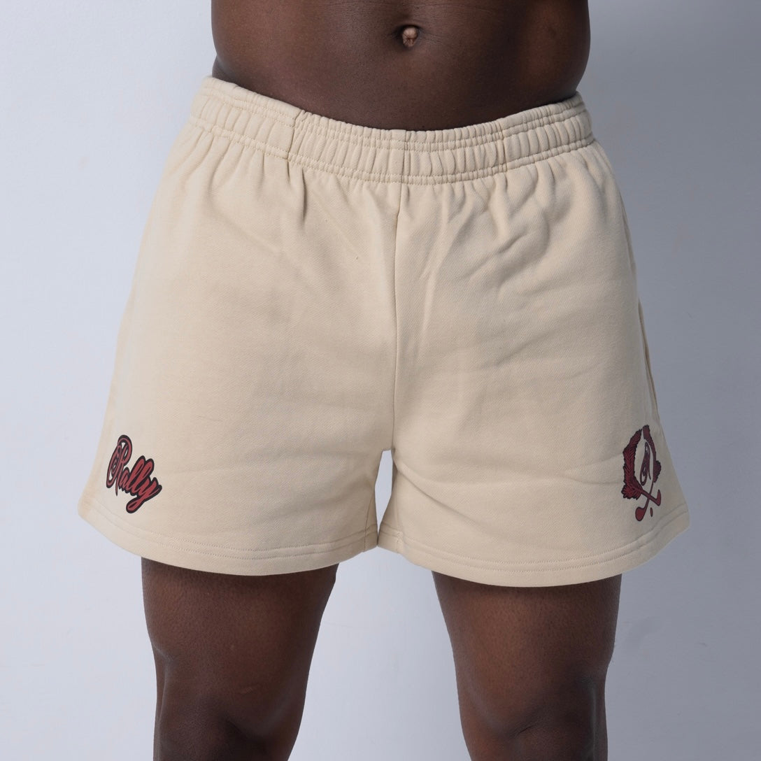 Vanilla Cream RallyGolf French Terry Shorts