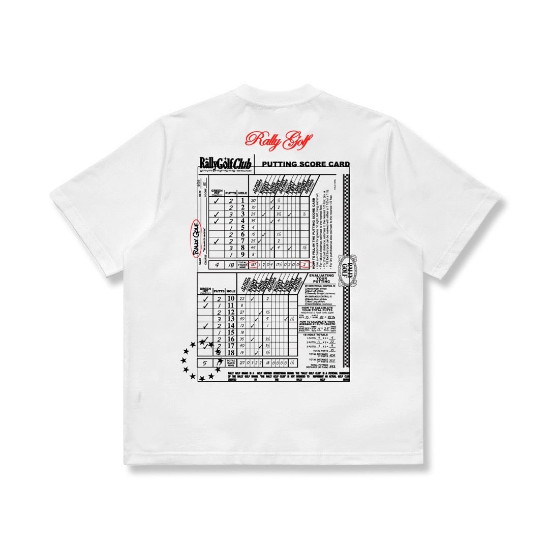 Rally Putting Scorecard Tee