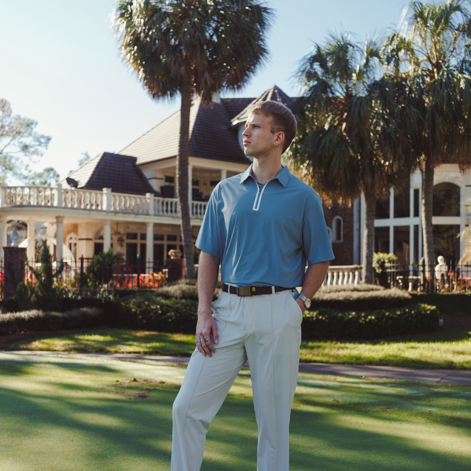 Reinforced Zip Polo