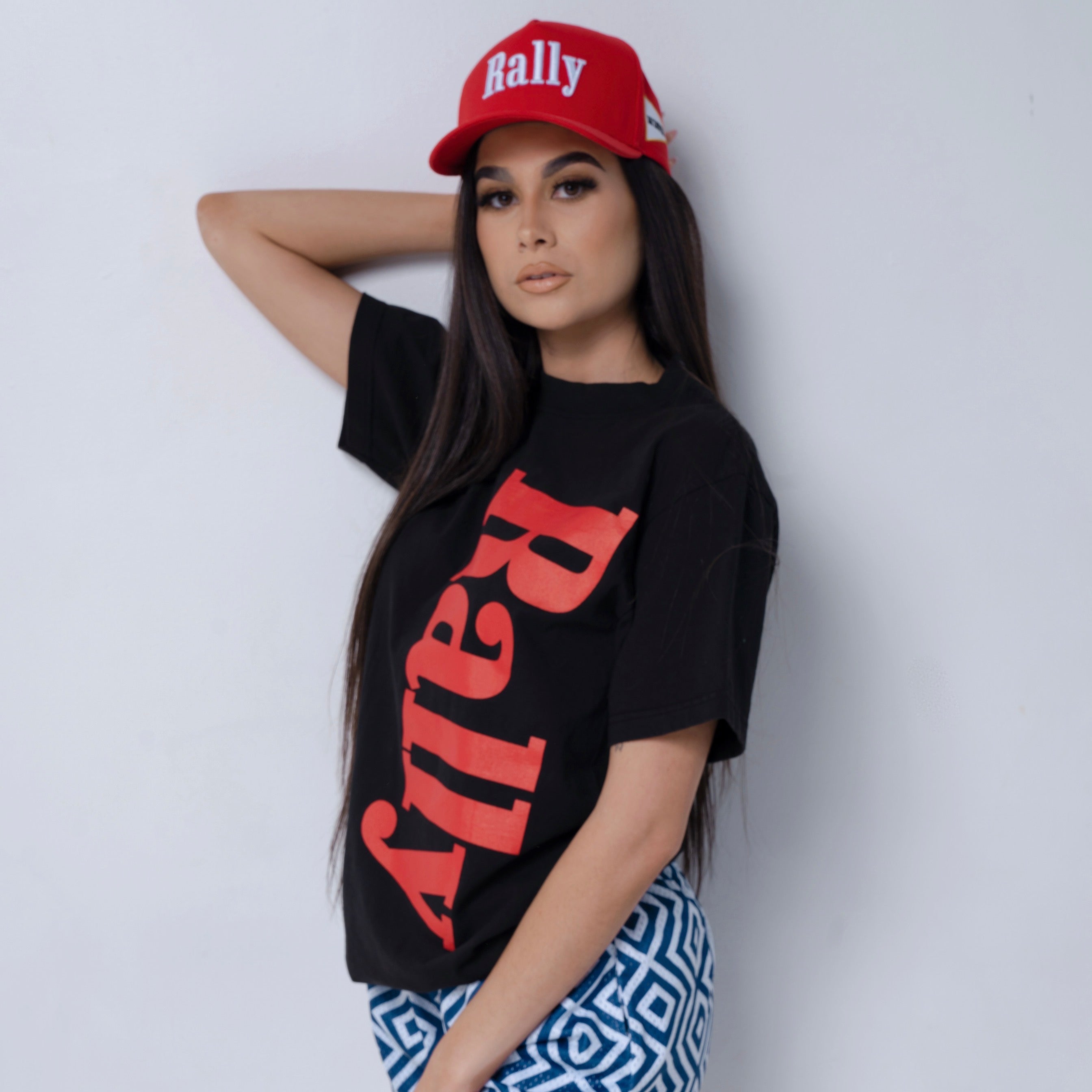 Short Sleeve RallyGolf Black & Red T-Shirt